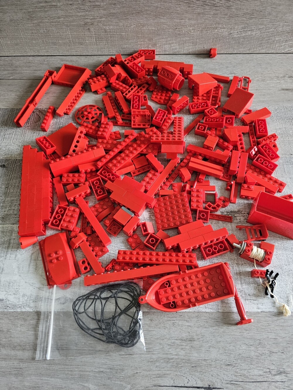 Lego Red Color Boat Sorted Bricks Pieces Plates Parts Bulk Lot 1 Lbs 2 Ozs